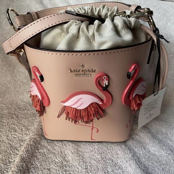 kate spade Handbags - Kate Spade By The Pool Flamingo Bucket Bag